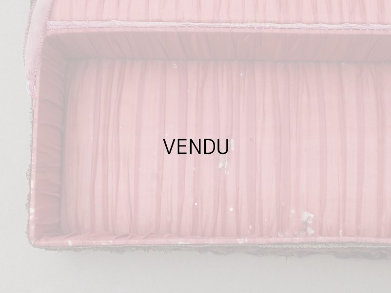 画像10: アンティーク ロココトリム付 グローブボックス チェリーピンク カルトナージュボックス 