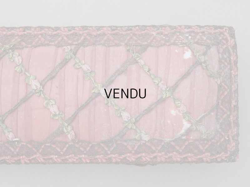 画像4: アンティーク ロココトリム付 グローブボックス チェリーピンク カルトナージュボックス 