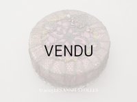 ＊蚤の市＊アンティーク ロココモチーフ付 シルク製 カルトナージュボックス お菓子箱