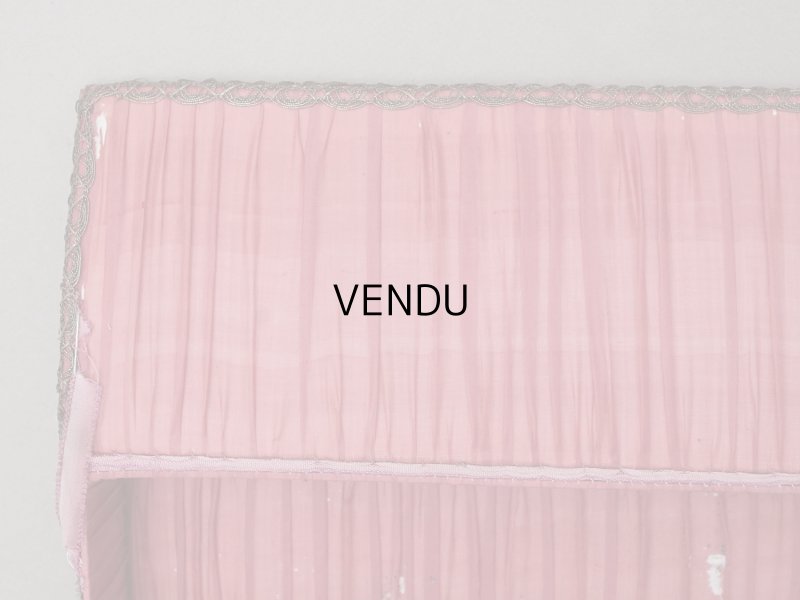 画像8: アンティーク ロココトリム付 グローブボックス チェリーピンク カルトナージュボックス 