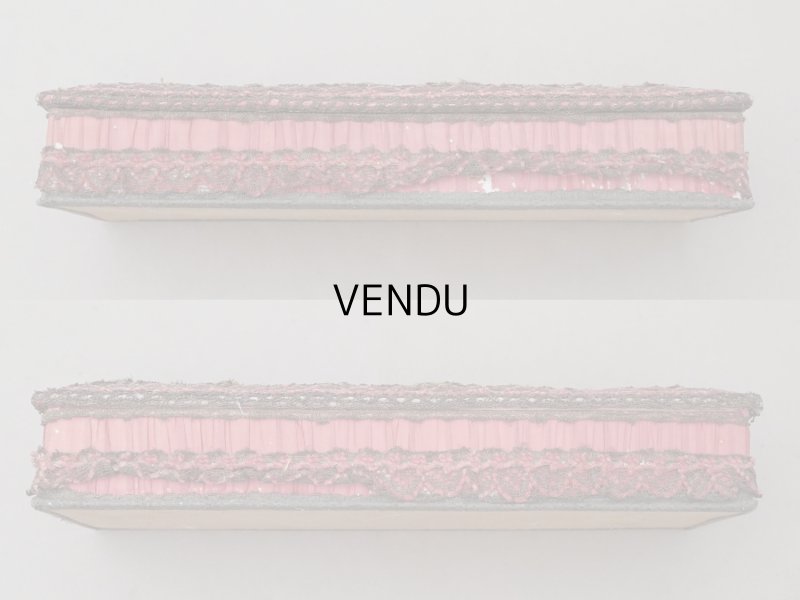 画像5: アンティーク ロココトリム付 グローブボックス チェリーピンク カルトナージュボックス 