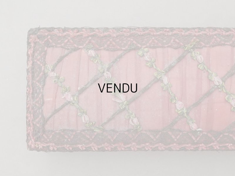 画像3: アンティーク ロココトリム付 グローブボックス チェリーピンク カルトナージュボックス 