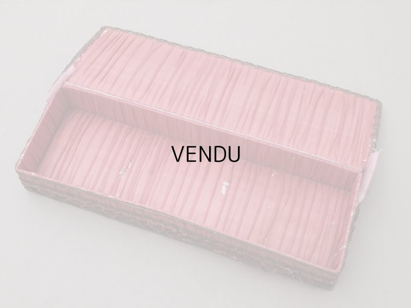 画像7: アンティーク ロココトリム付 グローブボックス チェリーピンク カルトナージュボックス 