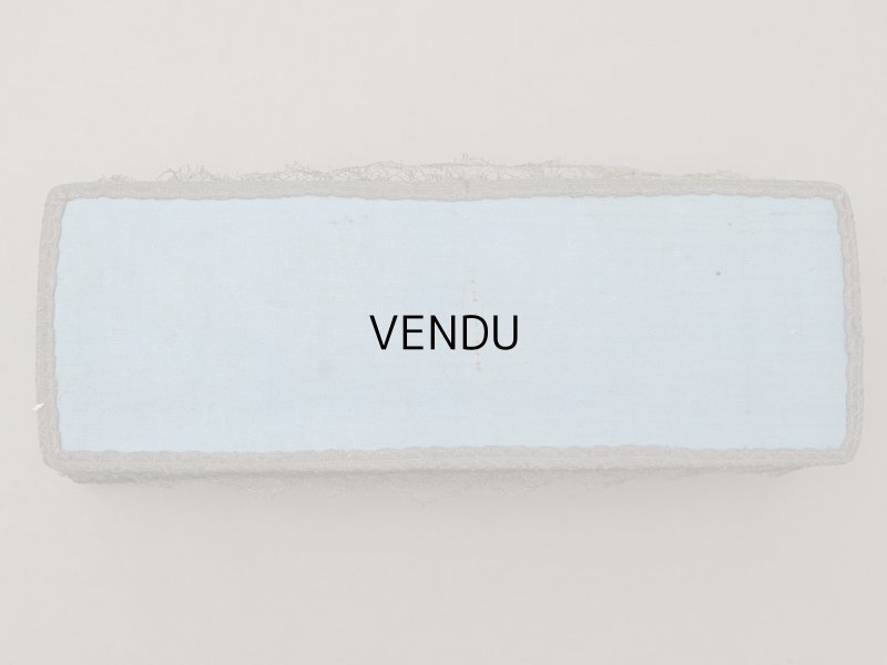 画像5: アンティーク ロココモチーフ付 グローブボックス スモーキーブルー カルトナージュボックス 