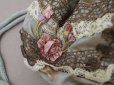 画像9: アンティーク ミラー付 舞踏会用 オモニエール 薔薇のロココモチーフ付 サフィレットブルー