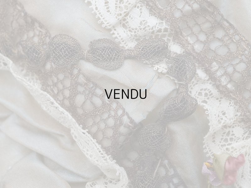 画像18: アンティーク ミラー付 舞踏会用 オモニエール 薔薇のロココモチーフ付 サフィレットブルー