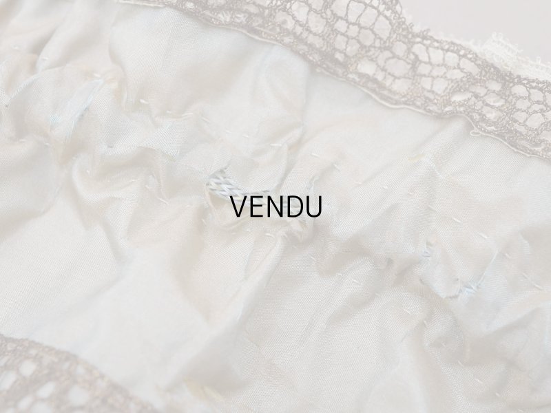 画像14: アンティーク ミラー付 舞踏会用 オモニエール 薔薇のロココモチーフ付 サフィレットブルー