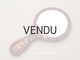 アンティーク 薔薇のロココモチーフ付 ハンドミラー