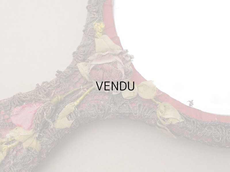 画像3: アンティーク 薔薇のロココモチーフ付 ハンドミラー