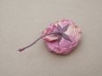画像3: アンティーク シルク製 小さな薔薇の布花 ドール用 ボルドー (3)