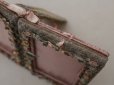 画像6: ＊蚤の市＊アンティーク フォトフレーム 薔薇のロココトリム付き シルク製 