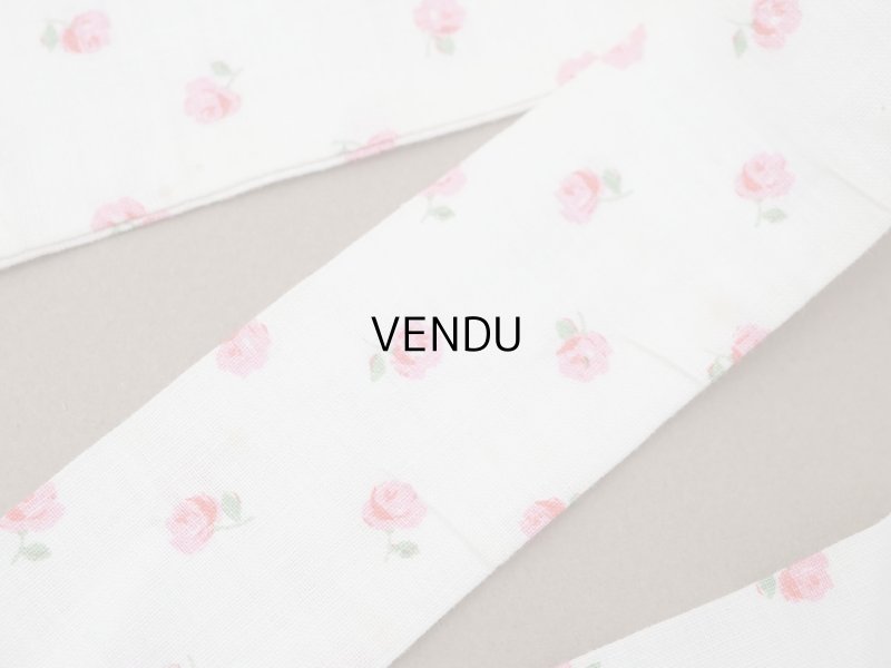 画像8: アンティーク ピンクの薔薇模様 コットン製 エプロン ファブリック