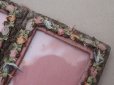 画像4: ＊蚤の市＊アンティーク フォトフレーム 薔薇のロココトリム付き シルク製 