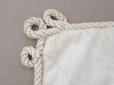 画像13: アンティーク シルク製 花かごのリボン刺繍入り ハンキーケース ハンカチ用ポシェット フラワーバスケット