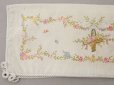 画像5: アンティーク シルク製 花かごのリボン刺繍入り ハンキーケース ハンカチ用ポシェット フラワーバスケット