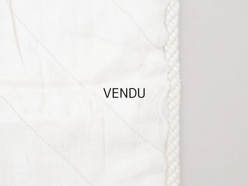 画像17: アンティーク シルク製 花かごのリボン刺繍入り ハンキーケース ハンカチ用ポシェット フラワーバスケット