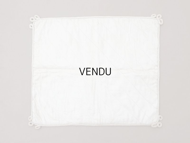 画像11: アンティーク シルク製 花かごのリボン刺繍入り ハンキーケース ハンカチ用ポシェット フラワーバスケット