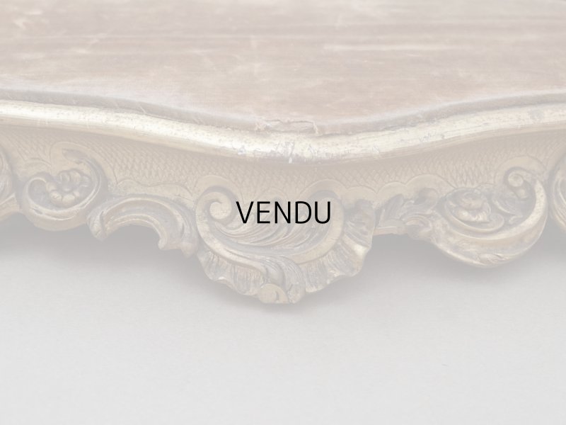 画像7: 19世紀 アンティーク ロカイユ装飾の台座 コーヒーブラウンのベルベット