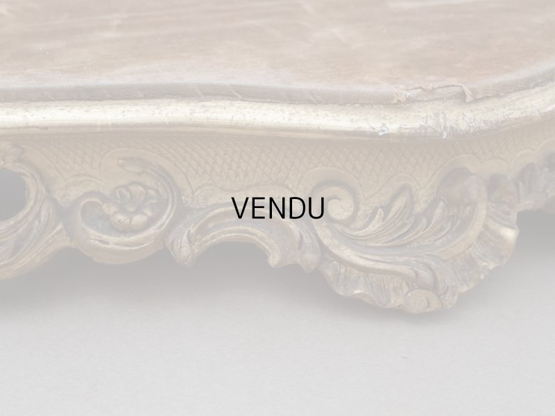 画像10: 19世紀 アンティーク ロカイユ装飾の台座 コーヒーブラウンのベルベット