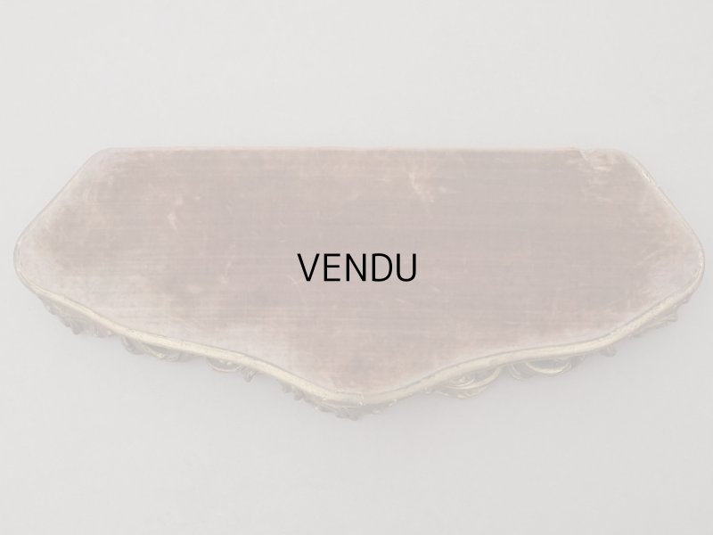 画像2: 19世紀 アンティーク ロカイユ装飾の台座 コーヒーブラウンのベルベット