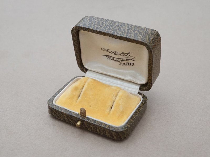 画像6: アンティーク 金彩入り ピアス用 ジュエリーボックス グリーン