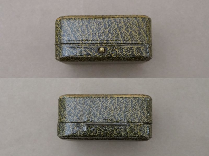 画像3: アンティーク 金彩入り ピアス用 ジュエリーボックス グリーン