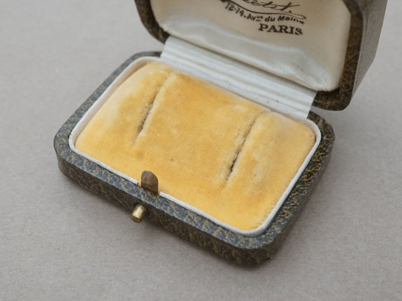 画像7: アンティーク 金彩入り ピアス用 ジュエリーボックス グリーン