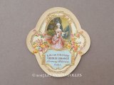 アンティーク パフュームラベル 薔薇とリボンのメダイヨン EAU DE COLOGNE VIEILLE FRANCE - LORENZY PALANCA PARIS -