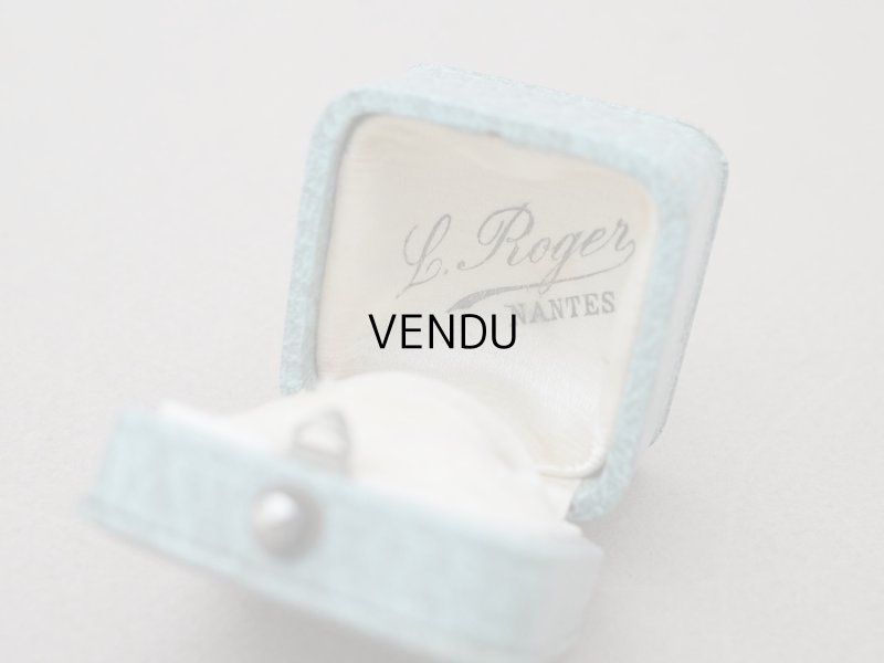 画像4: アンティーク リングケース ジュエリーボックス グレイッシュブルー