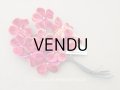 未使用 アンティーク ベルベットの布花 チェリーピンクラベル付  プランタン百貨店 - AU PRINTEMPS -
