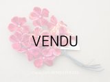 未使用 アンティーク ベルベットの布花 チェリーピンクラベル付  プランタン百貨店 - AU PRINTEMPS -