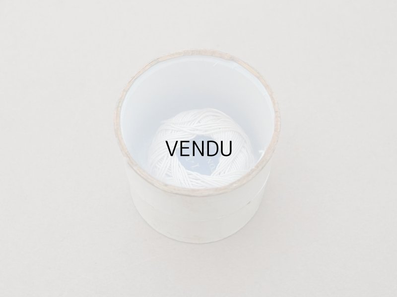 画像3: アンティーク 硝子の蓋 スレッドケース 糸箱 ホワイト - L.V PARIS -