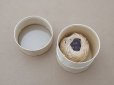 画像7: アンティーク 硝子の蓋 スレッドケース 糸箱 ホワイト - L.V PARIS -