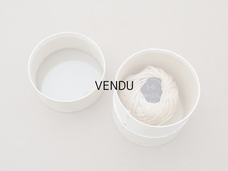 画像7: アンティーク 硝子の蓋 スレッドケース 糸箱 ホワイト - L.V PARIS -