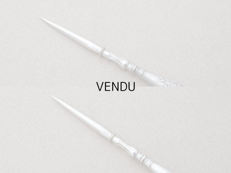 画像8: アンティーク シルバー製 リボン＆花のガーランド ソーイングセット 裁縫道具