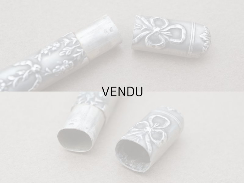 画像5: アンティーク シルバー製 リボン＆花のガーランド ソーイングセット 裁縫道具