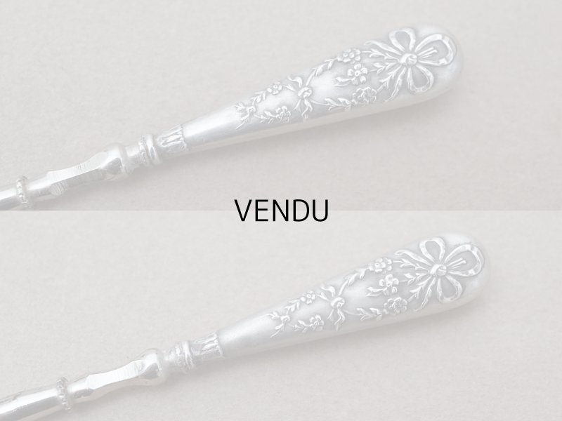 画像7: アンティーク シルバー製 リボン＆花のガーランド ソーイングセット 裁縫道具