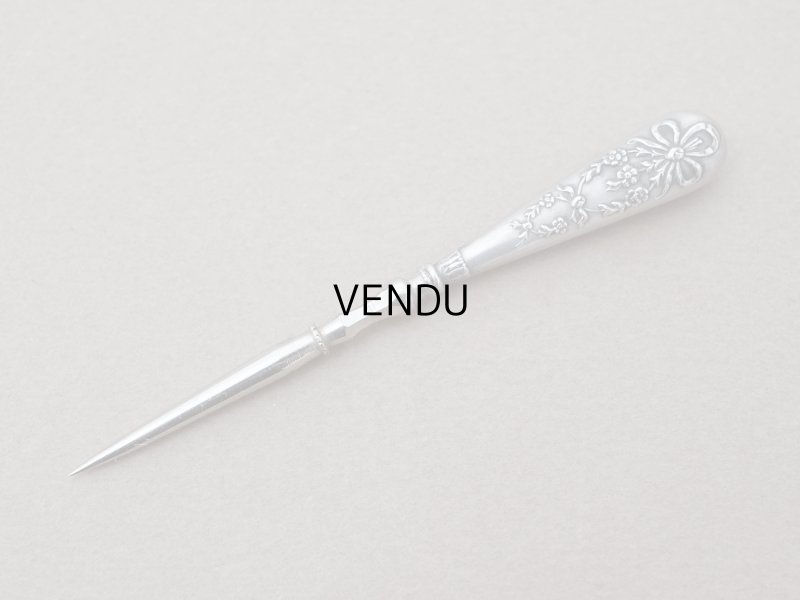 画像6: アンティーク シルバー製 リボン＆花のガーランド ソーイングセット 裁縫道具