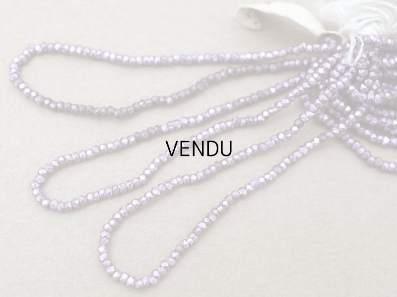 画像3: アンティーク メタル製 極小 カット入り ビーズ 紫 パープルグレイ メタルビーズ キャビアビーズ