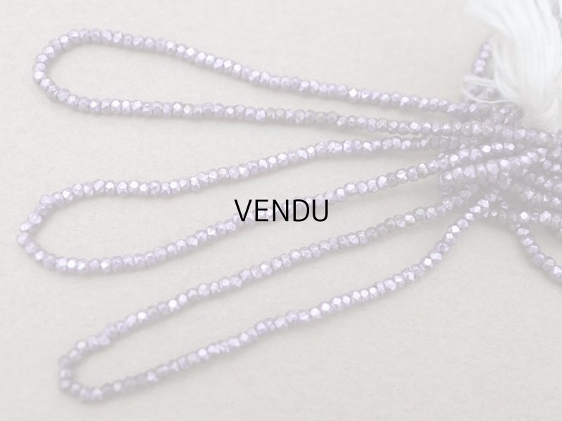 画像4: アンティーク メタル製 極小 カット入り ビーズ 紫 パープルグレイ メタルビーズ キャビアビーズ