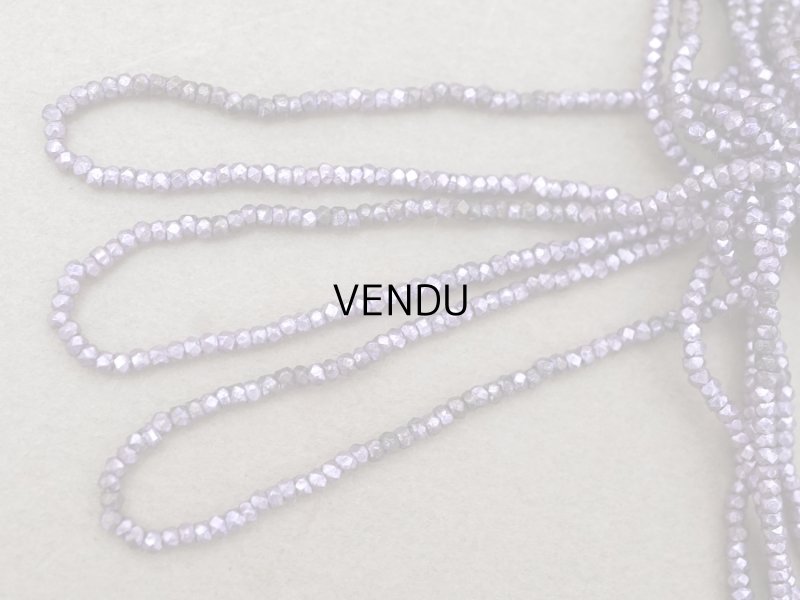 画像5: アンティーク メタル製 極小 カット入り ビーズ 紫 パープルグレイ メタルビーズ キャビアビーズ