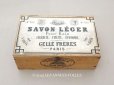 画像1: アンティーク ソープボックス 大きな木箱 SAVON LEGER POUR BAIN - GELLE FRERES PARIS - (1)