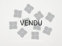 アンティーク 布花材料 ベルベットの花びら 花芯付き 10ピースのセット 約3cm 布花 黒