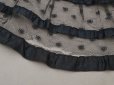 画像11: 1900年頃 アンティーク 47cm幅  ドレスの裾 ドットのチュール＆シルクサテンリボン 黒  約430cm  