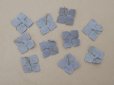 画像3: アンティーク 布花材料 ベルベットの花びら 花芯付き 10ピースのセット 約3cm 布花 チャコールグレイ (3)