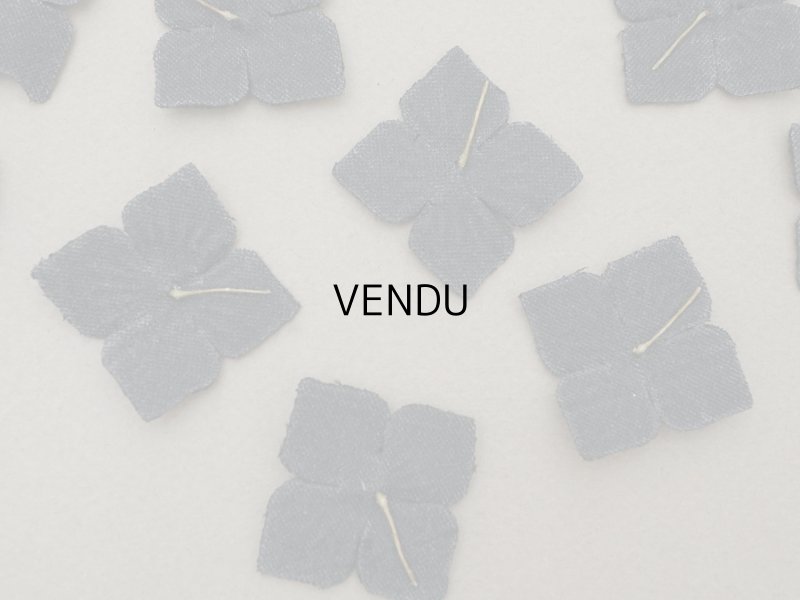 画像4: アンティーク 布花材料 ベルベットの花びら 花芯付き 10ピースのセット 約3cm 布花 黒