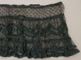 画像8: 1900年頃 アンティーク 47cm幅  ドレスの裾 ドットのチュール＆シルクサテンリボン 黒  約430cm  