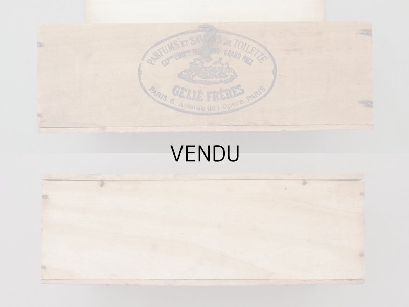 画像5: アンティーク ソープボックス 大きな木箱 SAVON LEGER POUR BAIN - GELLE FRERES PARIS -