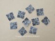 画像1: アンティーク 布花材料 ベルベットの花びら 花芯付き 10ピースのセット 約3cm 布花 チャコールグレイ (1)