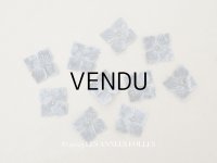 アンティーク 布花材料 ベルベットの花びら 花芯付き 10ピースのセット 約3cm 布花 チャコールグレイ